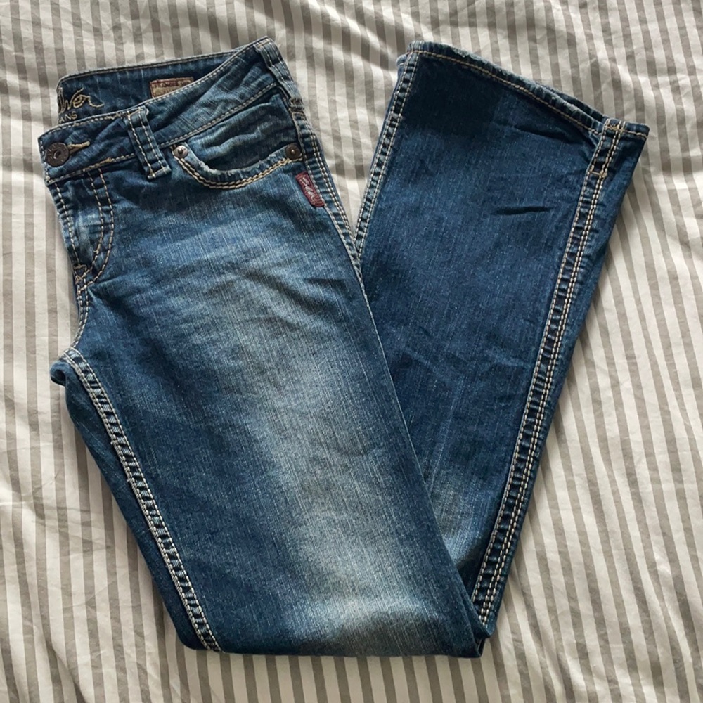 Silver women’s jeans